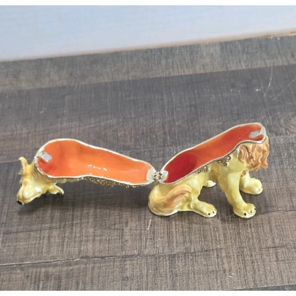 Ciel Jeweled Golden Retriever Dog. Hand Made With Swarovski Crystal Yellow